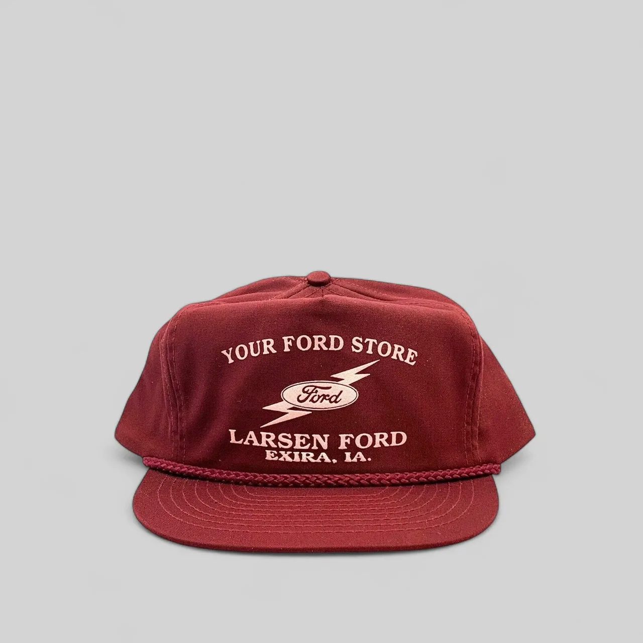 Exira, IA Larsen Ford | Nissun 5-Panel Rope Cap Color: Red | Size: OSFA