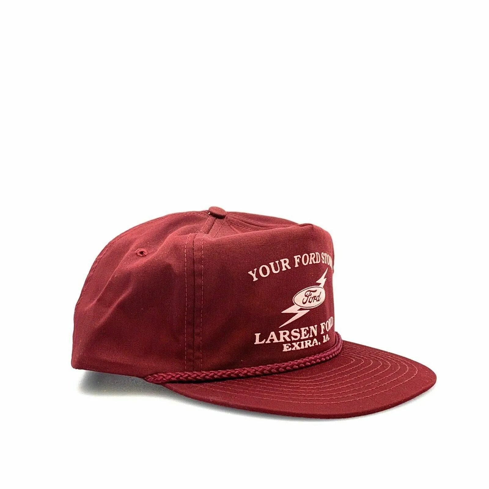 Exira, IA Larsen Ford | Nissun 5-Panel Rope Cap Color: Red | Size: OSFA