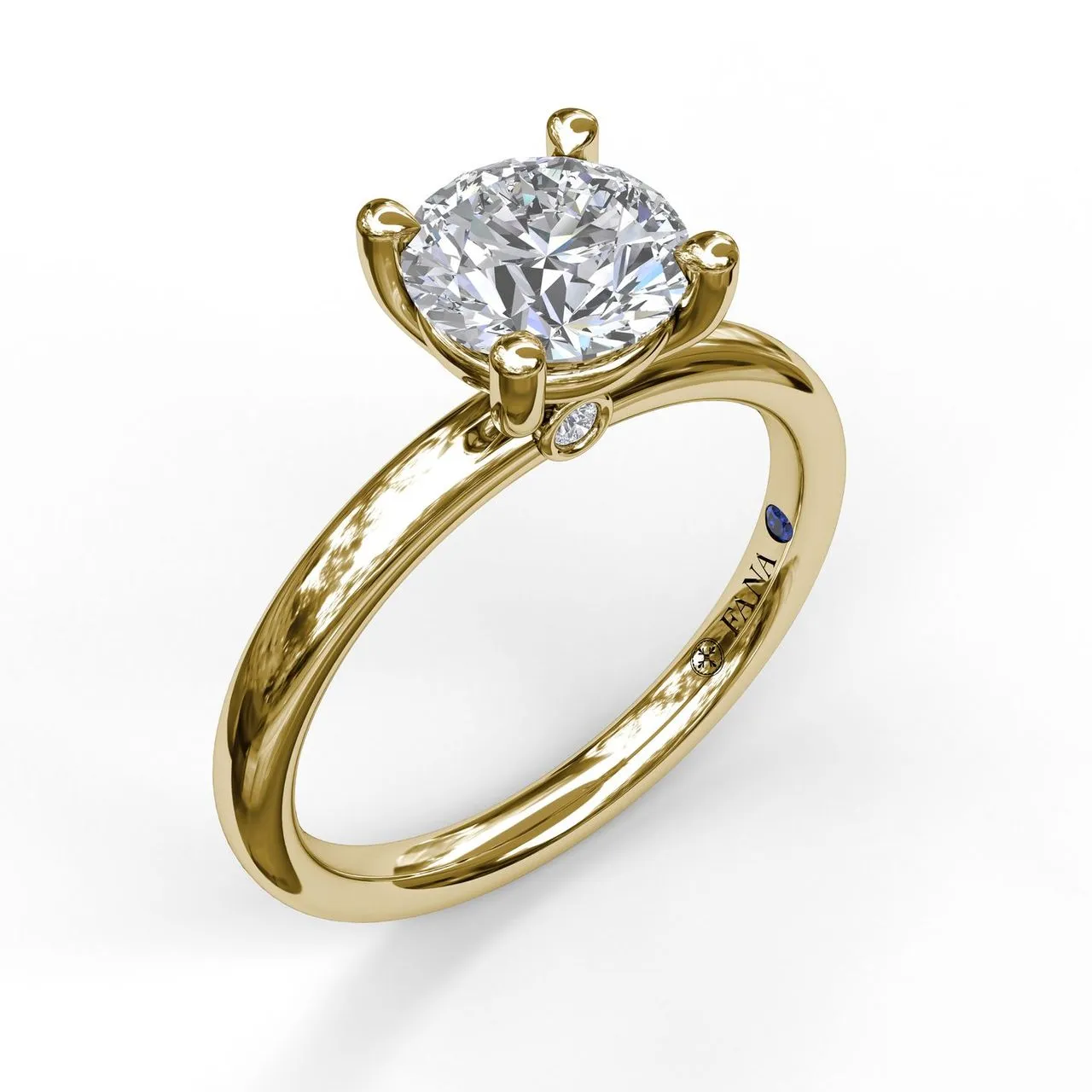 Fana Classic Round Cut Solitaire Engagement Ring 3842