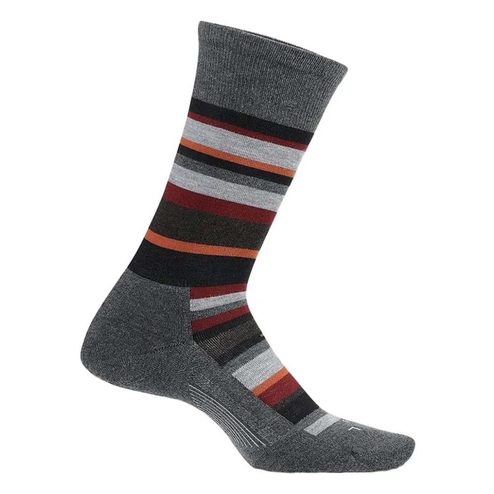 Feetures Be Bold Cushion Crew Brown Socks (Men's)