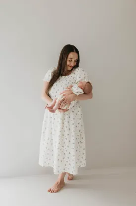 Garden Days | Ivory Floral Muslin Dress