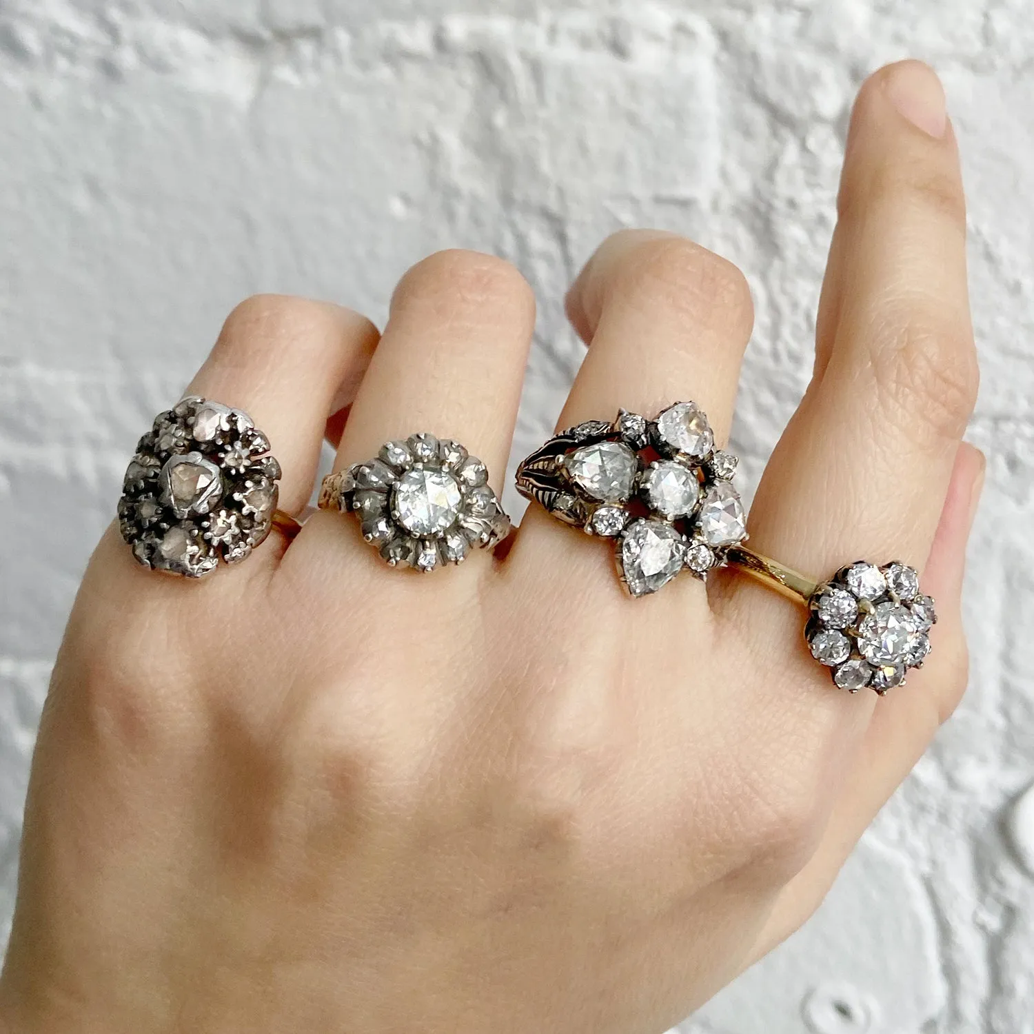 Georgian Cluster Flower Ring