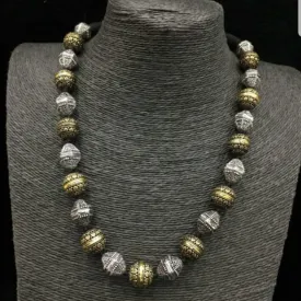 Gold and Silver Bead style Neckset