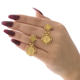 Golden Love Circle Earrings