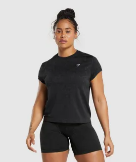 Gymshark Adapt Safari Seamless  Faded T-Shirt - Black/Asphalt Grey