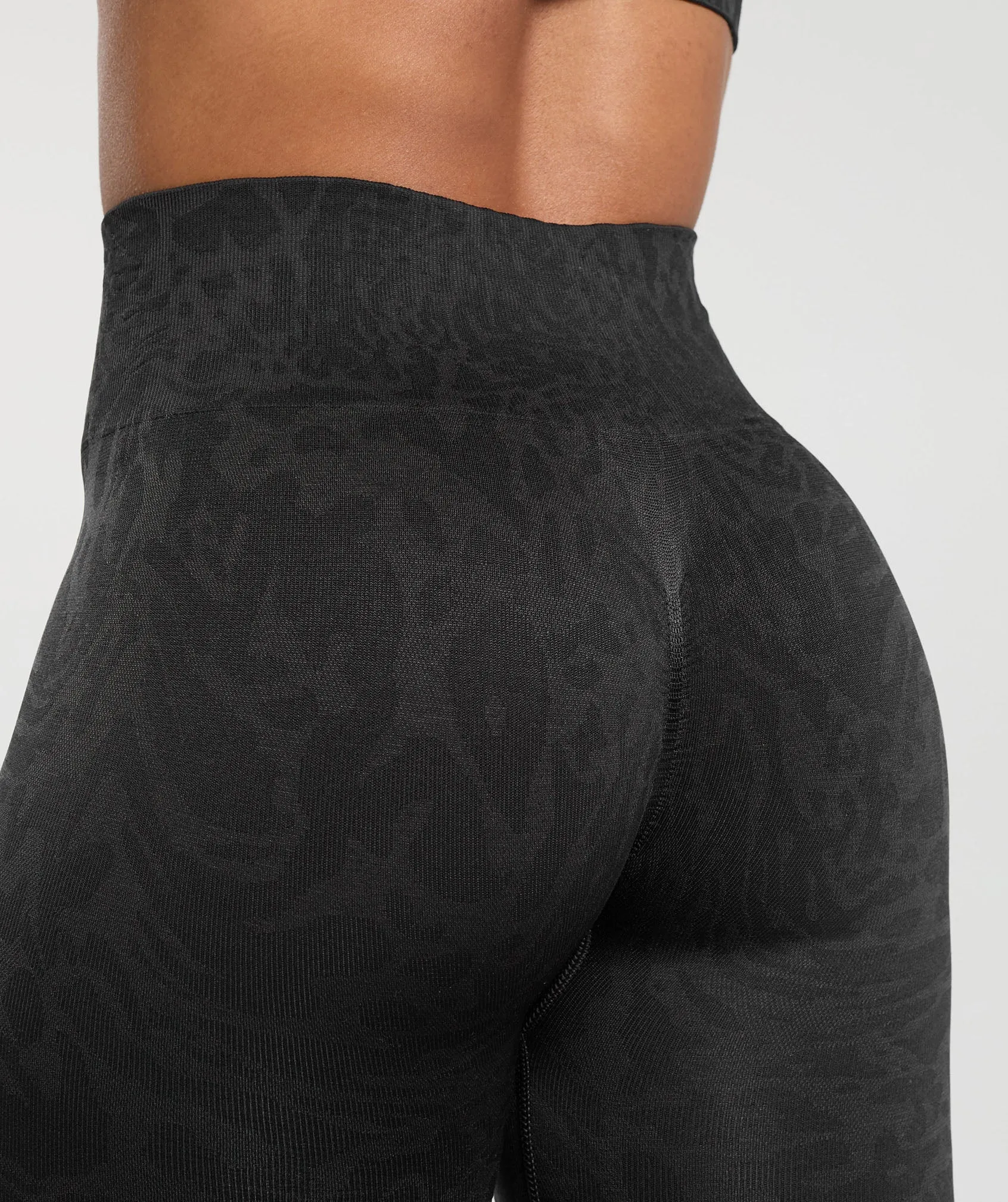 Gymshark Adapt Safari Seamless Leggings - Black/Asphalt Grey