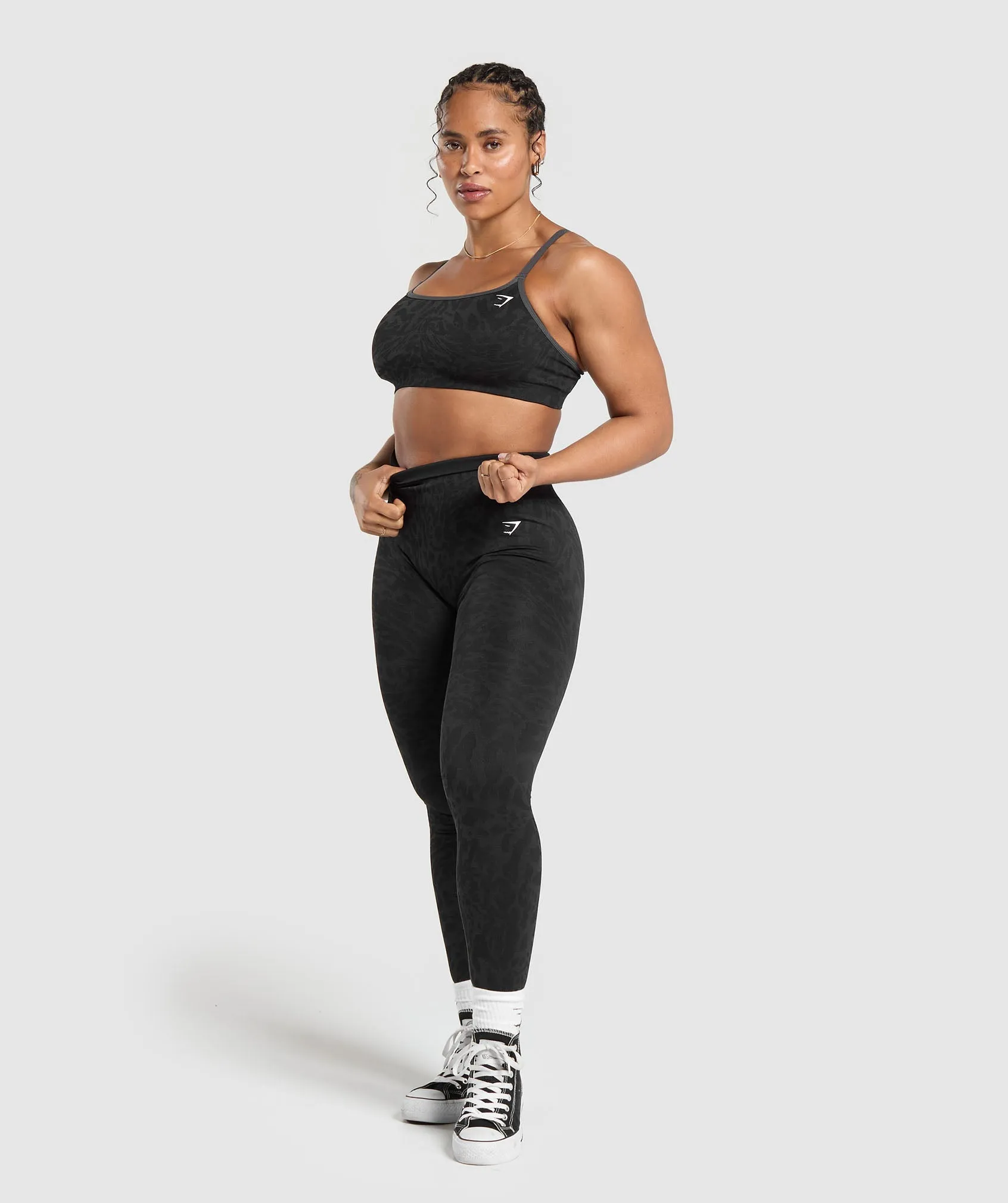 Gymshark Adapt Safari Seamless Leggings - Black/Asphalt Grey