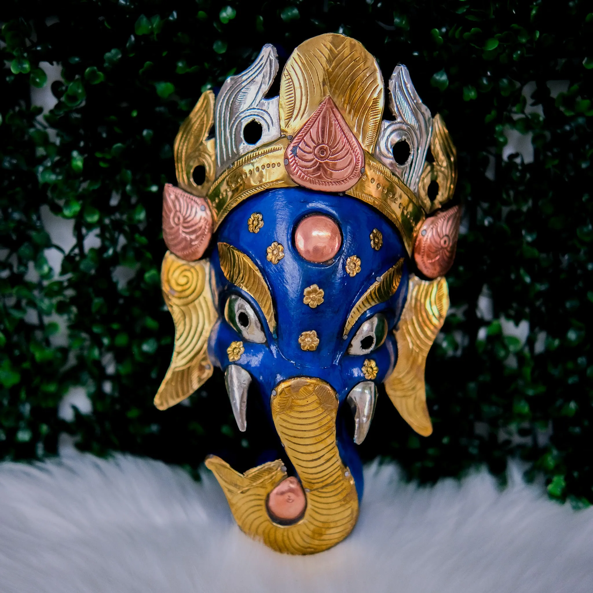 Handmade Wooden Ganesh Mask Hanging