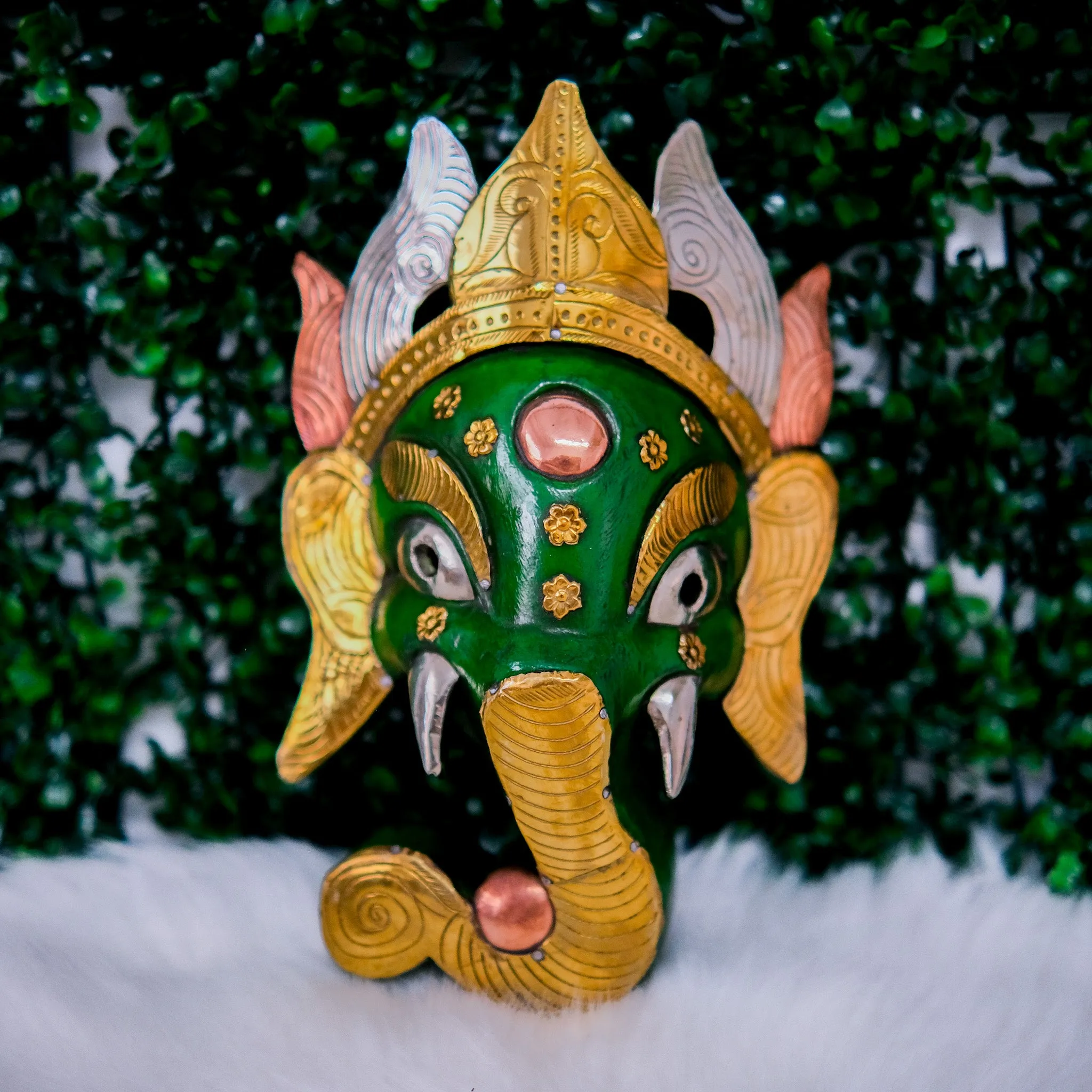 Handmade Wooden Ganesh Mask Hanging