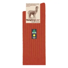 Humphrey Law Alpaca Health Socks - Terracotta