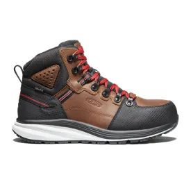 Keen Utility Red Hook Carbon Fiber Toe Mid Work Boot (Men) - Tobacco/Black