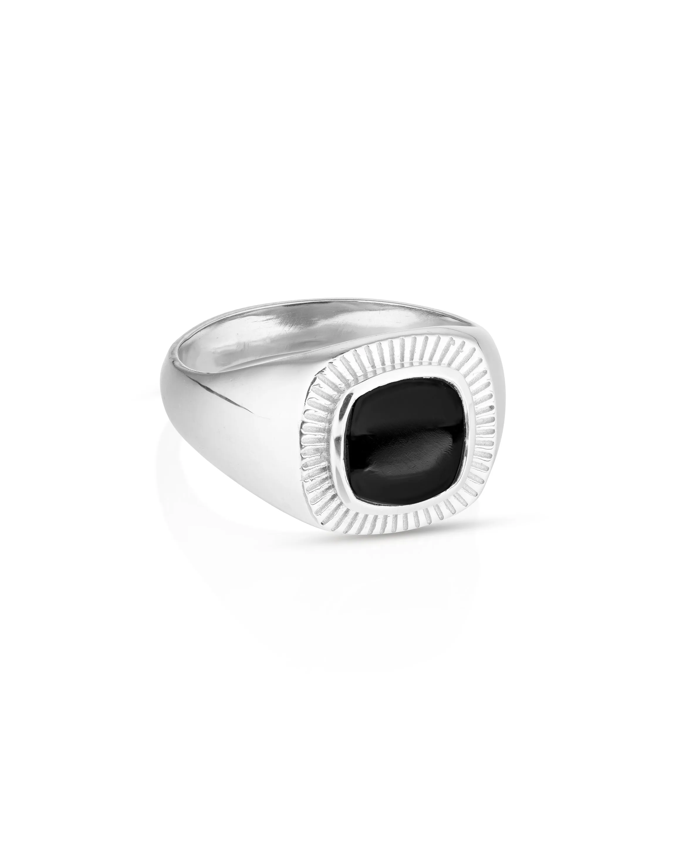 Lennox Black Onyx Silver Ring