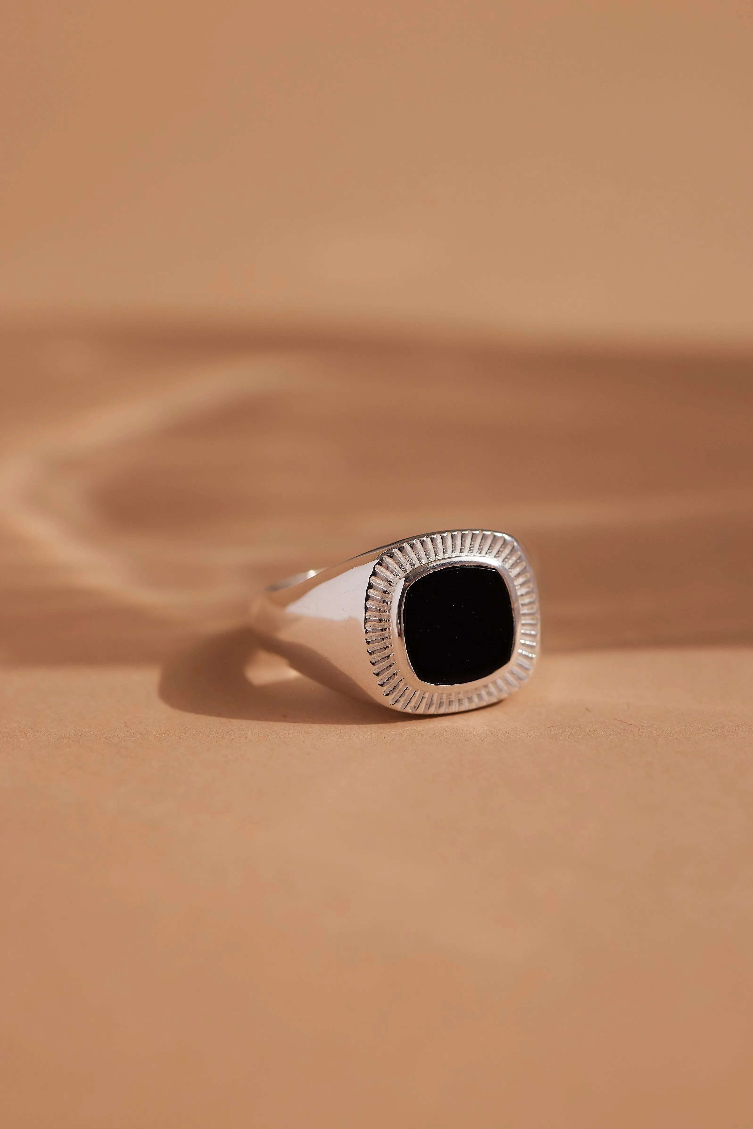 Lennox Black Onyx Silver Ring