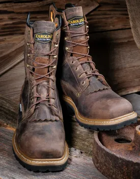 Men's 8" Square Toe Waterproof Logger CA9855