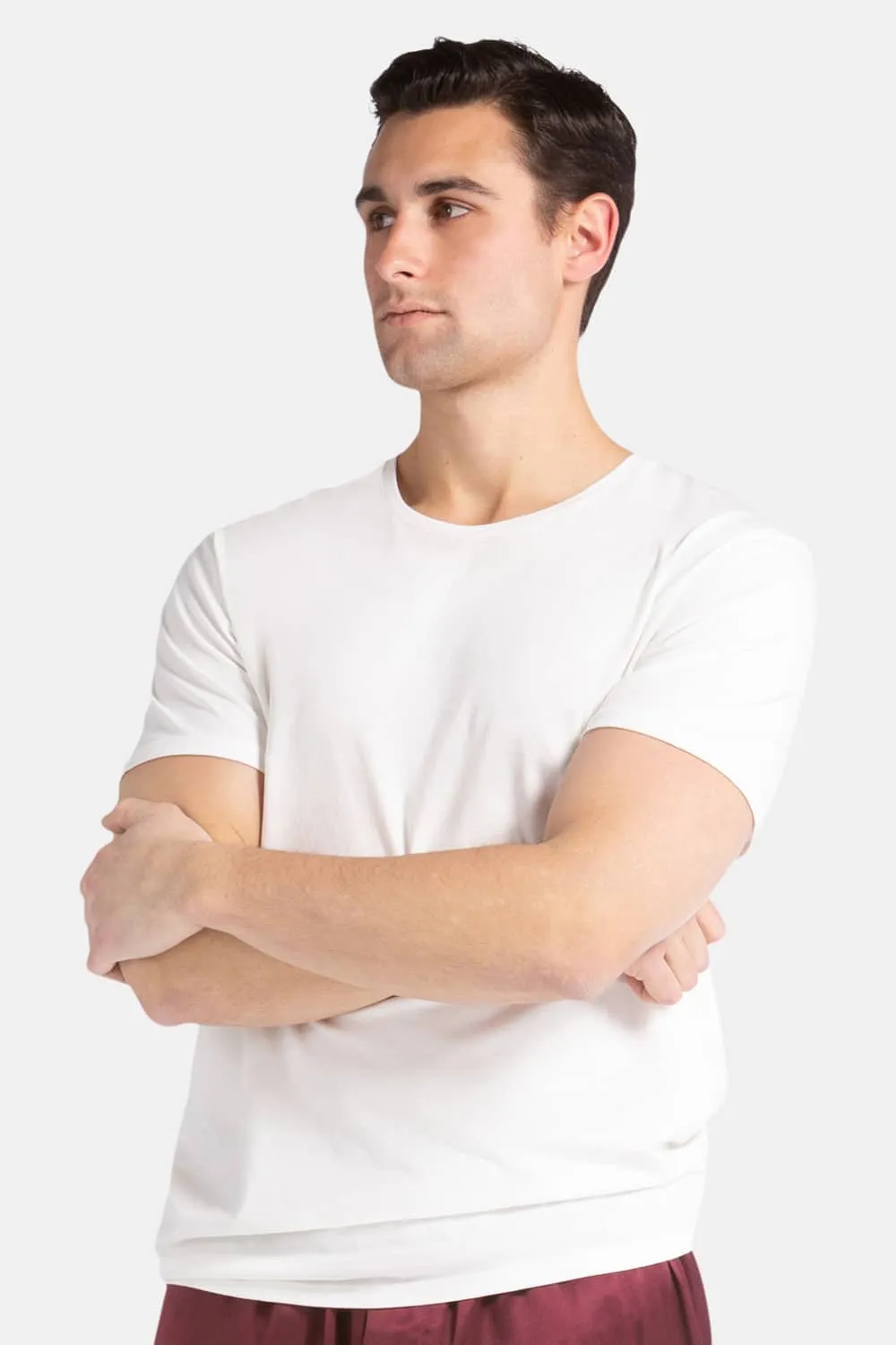 Men's Classic Fit Soft Stretch Crew Neck Undershirt