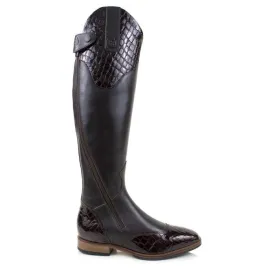 Milan Long Dress Riding Boots - Brown