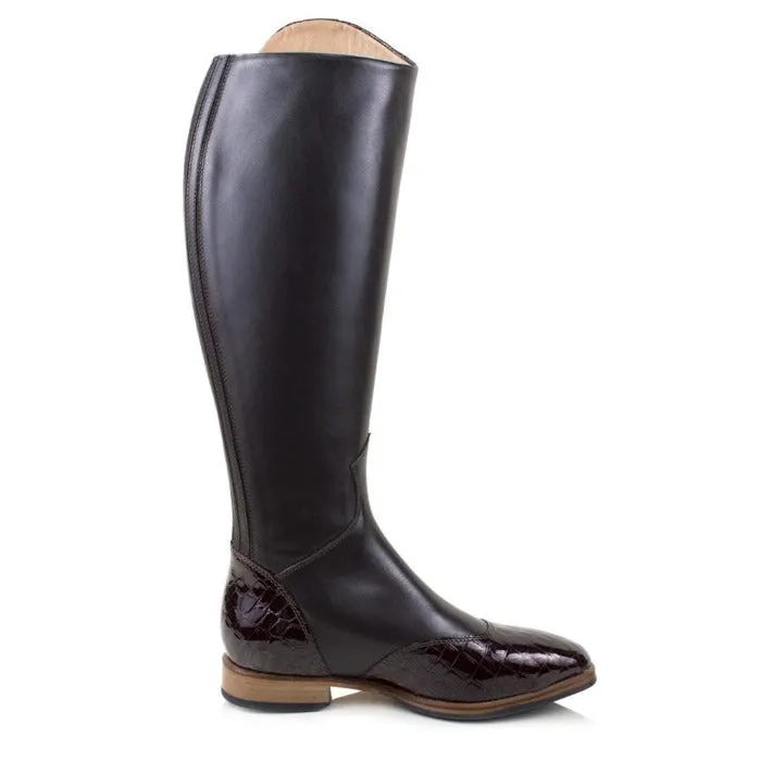 Milan Long Dress Riding Boots - Brown