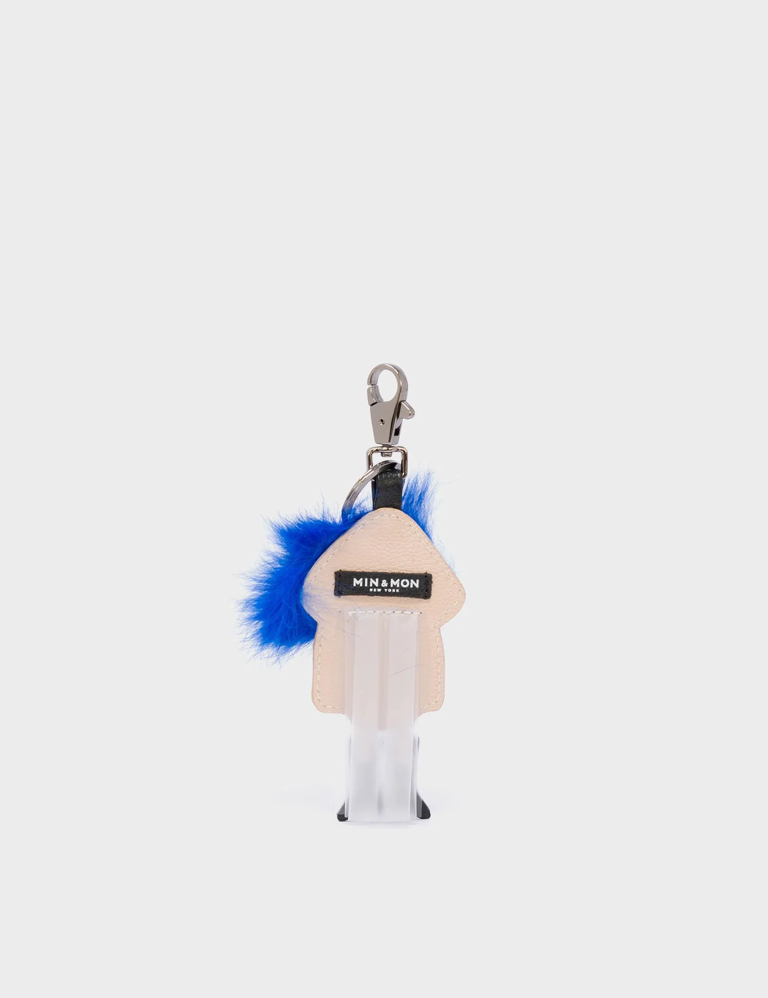 Monster Charm - Royal Blue Fur and Black Leather Boots