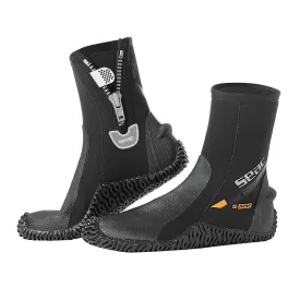 Open Box Seac 5mm Neoprene Basic HD Scuba Boots with Side Zipper, Large