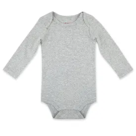 Organic Cotton Rib Bodysuit - Heather Gray