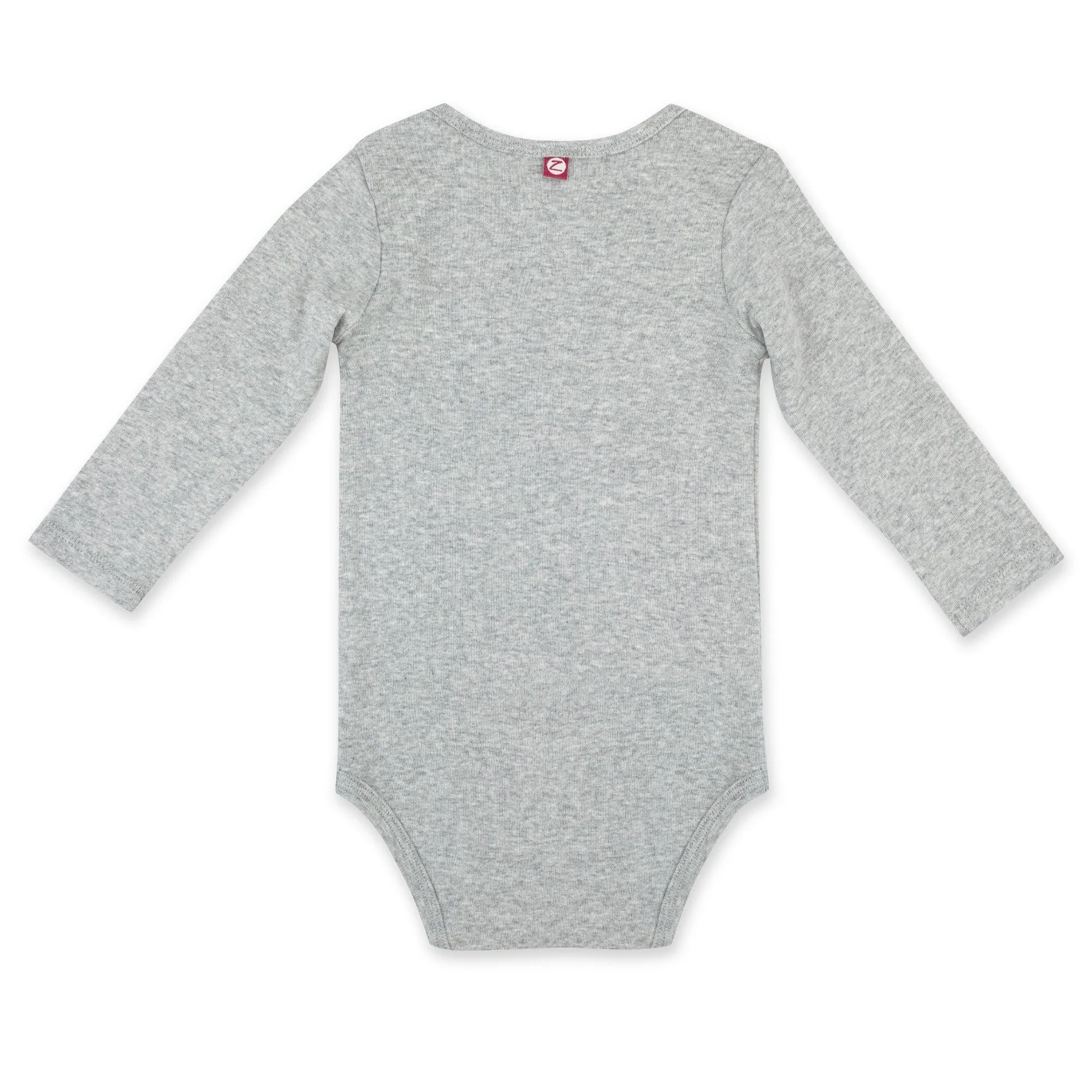 Organic Cotton Rib Bodysuit - Heather Gray