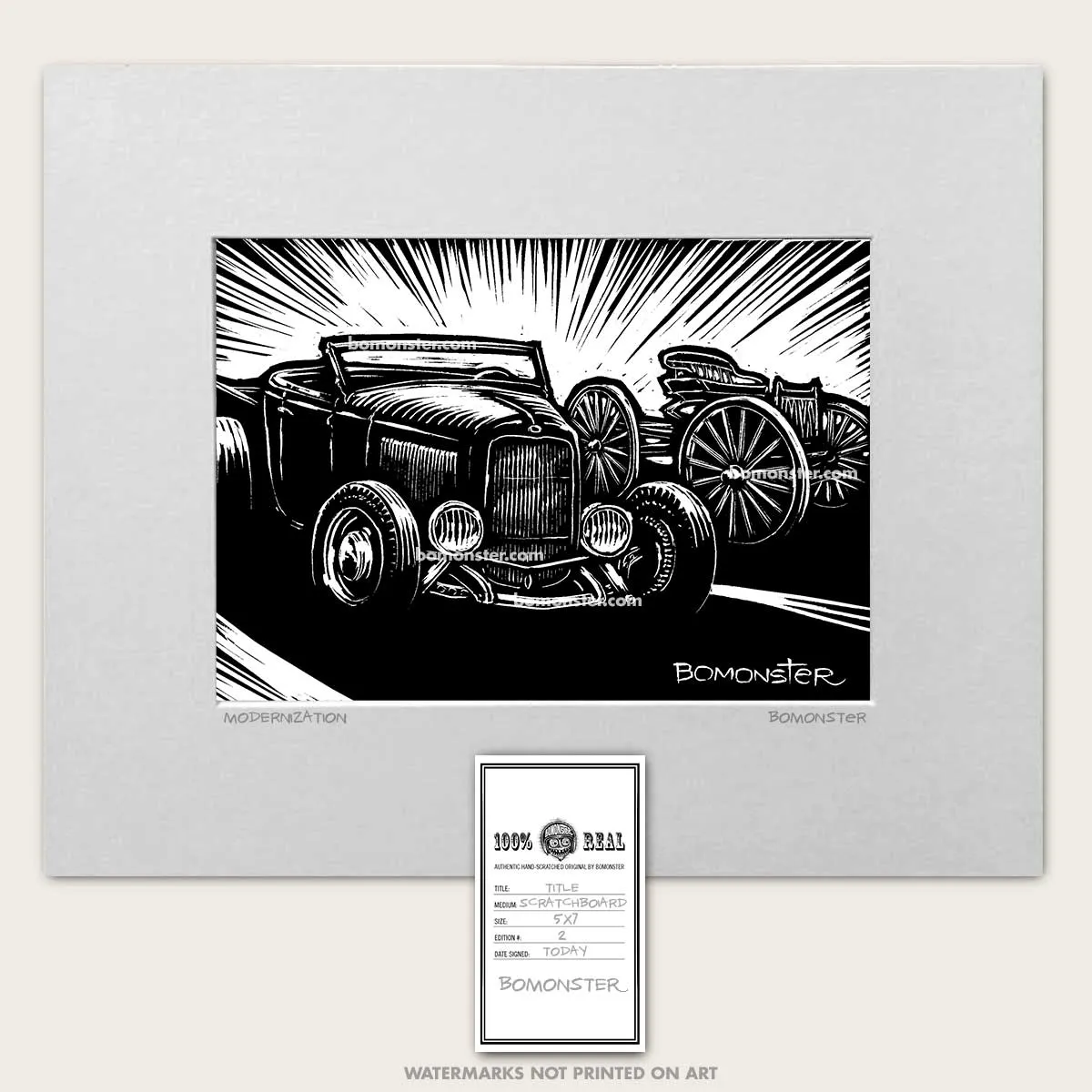 Original 32 Ford Roadster Hot Rod Art "Modernization"