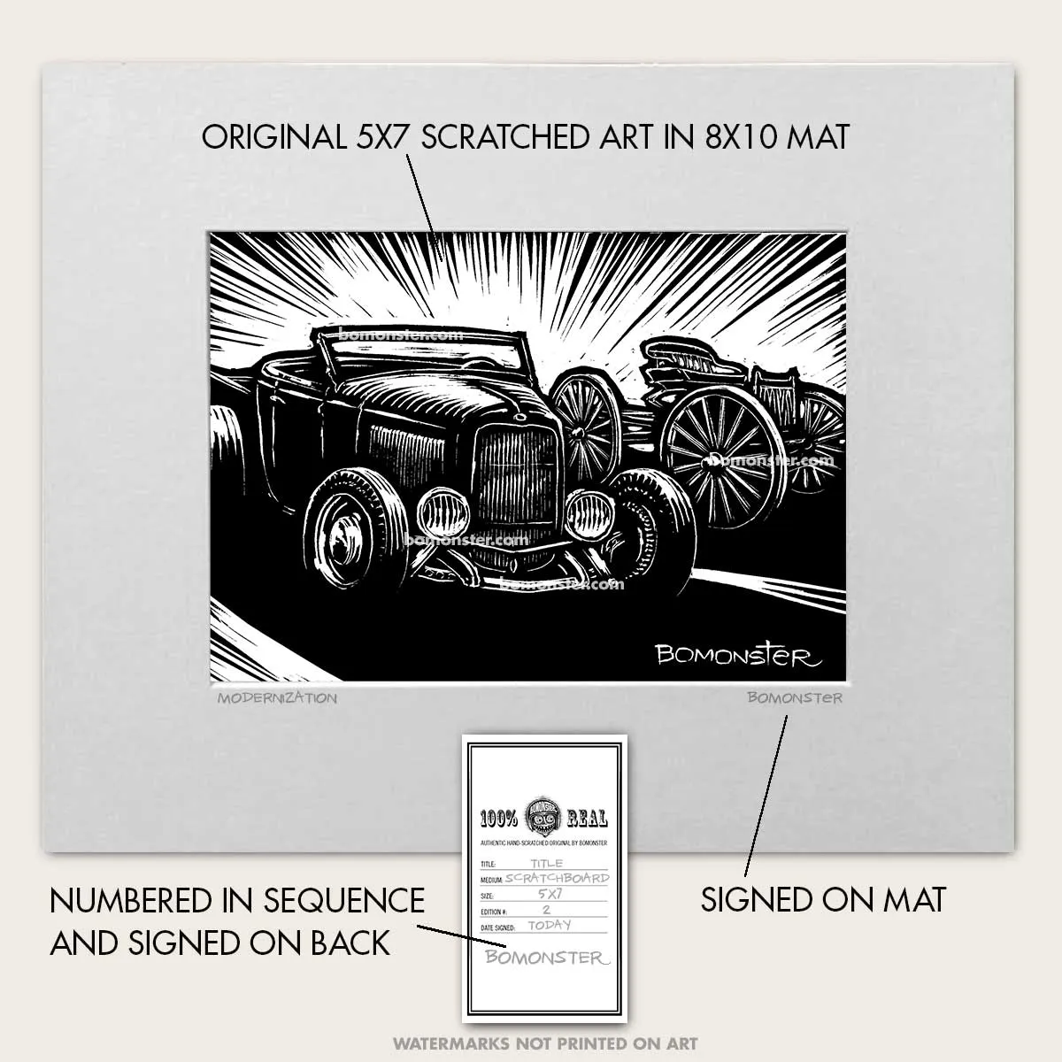 Original 32 Ford Roadster Hot Rod Art "Modernization"