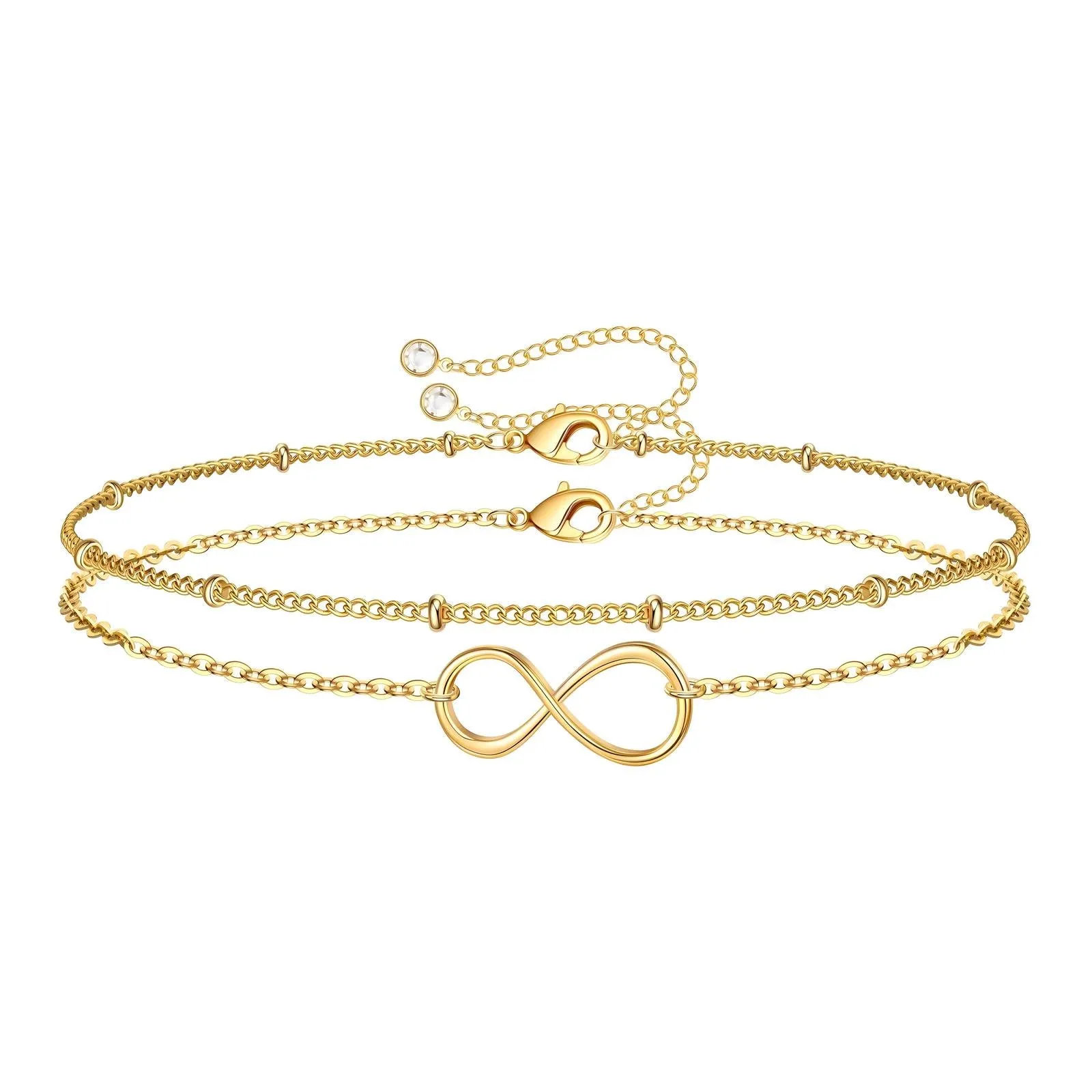 Reriti Intensity 18K gold plated Infinity Chain Bracelet