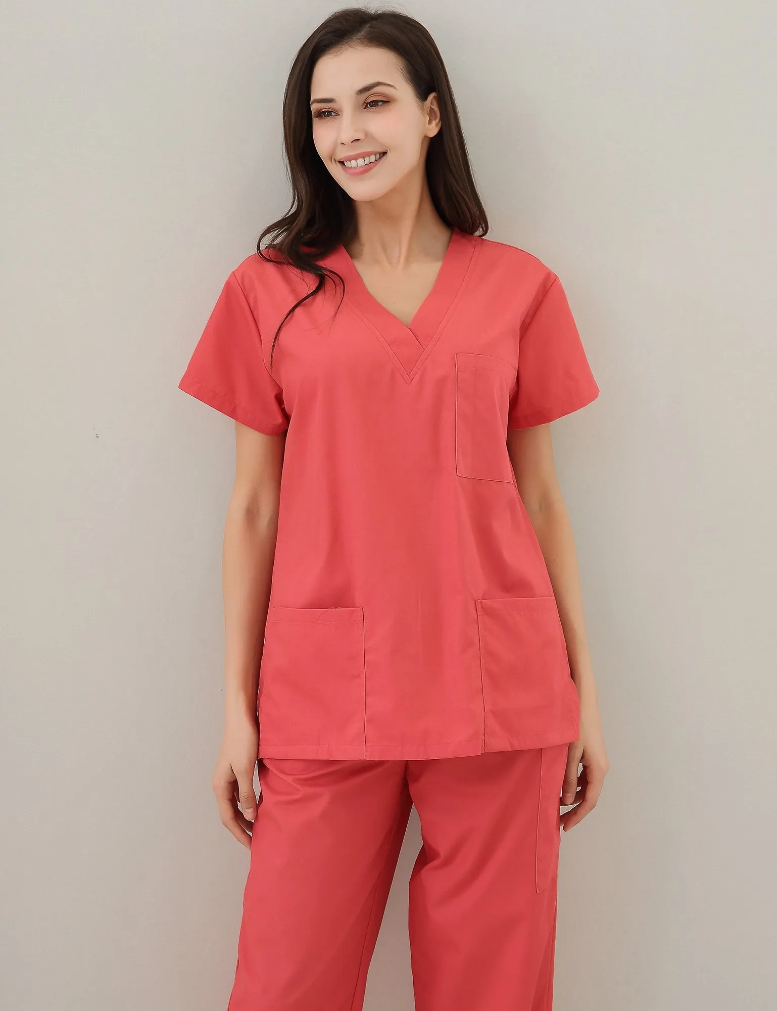 RH Women's Scrub Sets Uniform Medical Hospital Nursing V-Neck CargoPants RHW2847