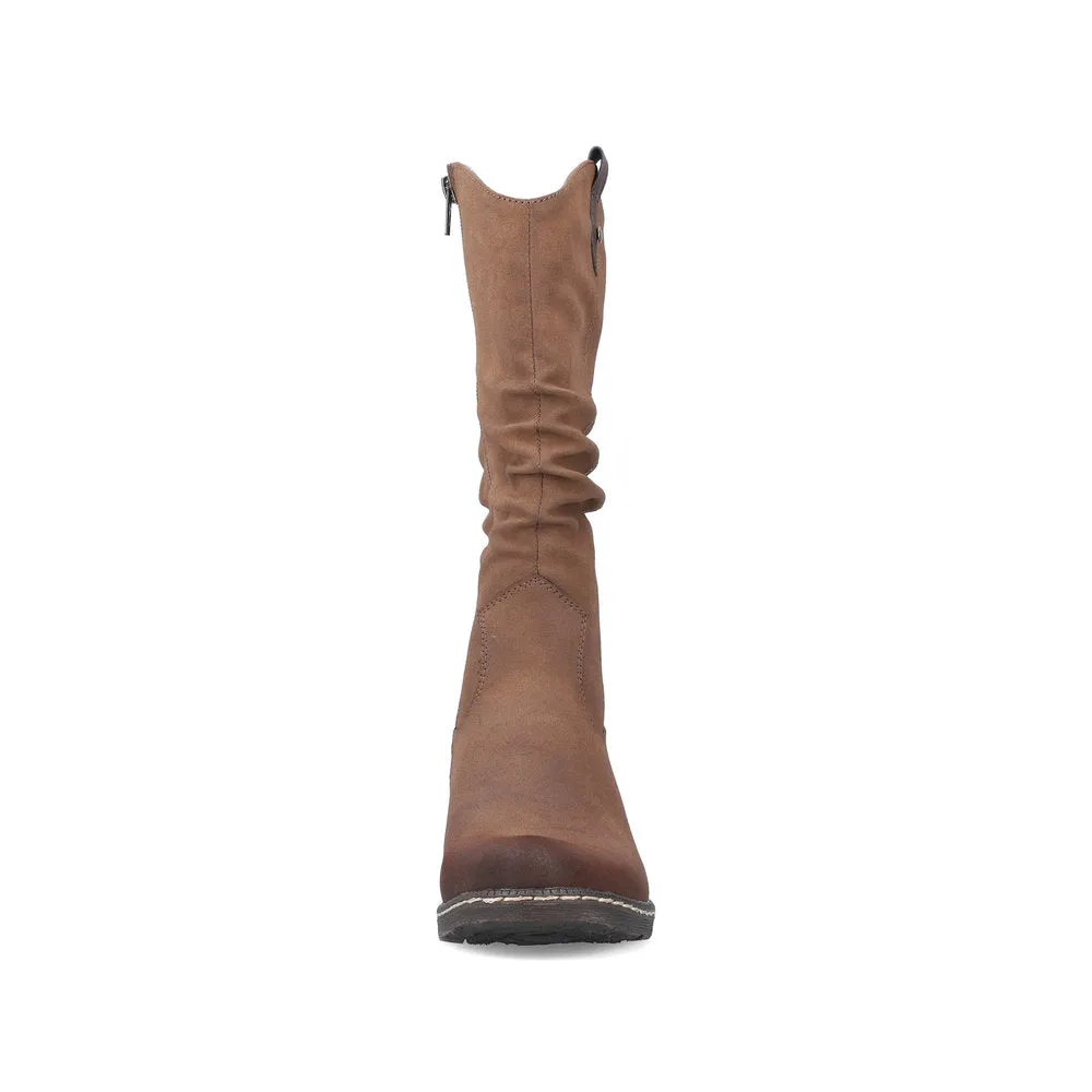 Rieker 9377525 Womens Brown Western Tall Boot