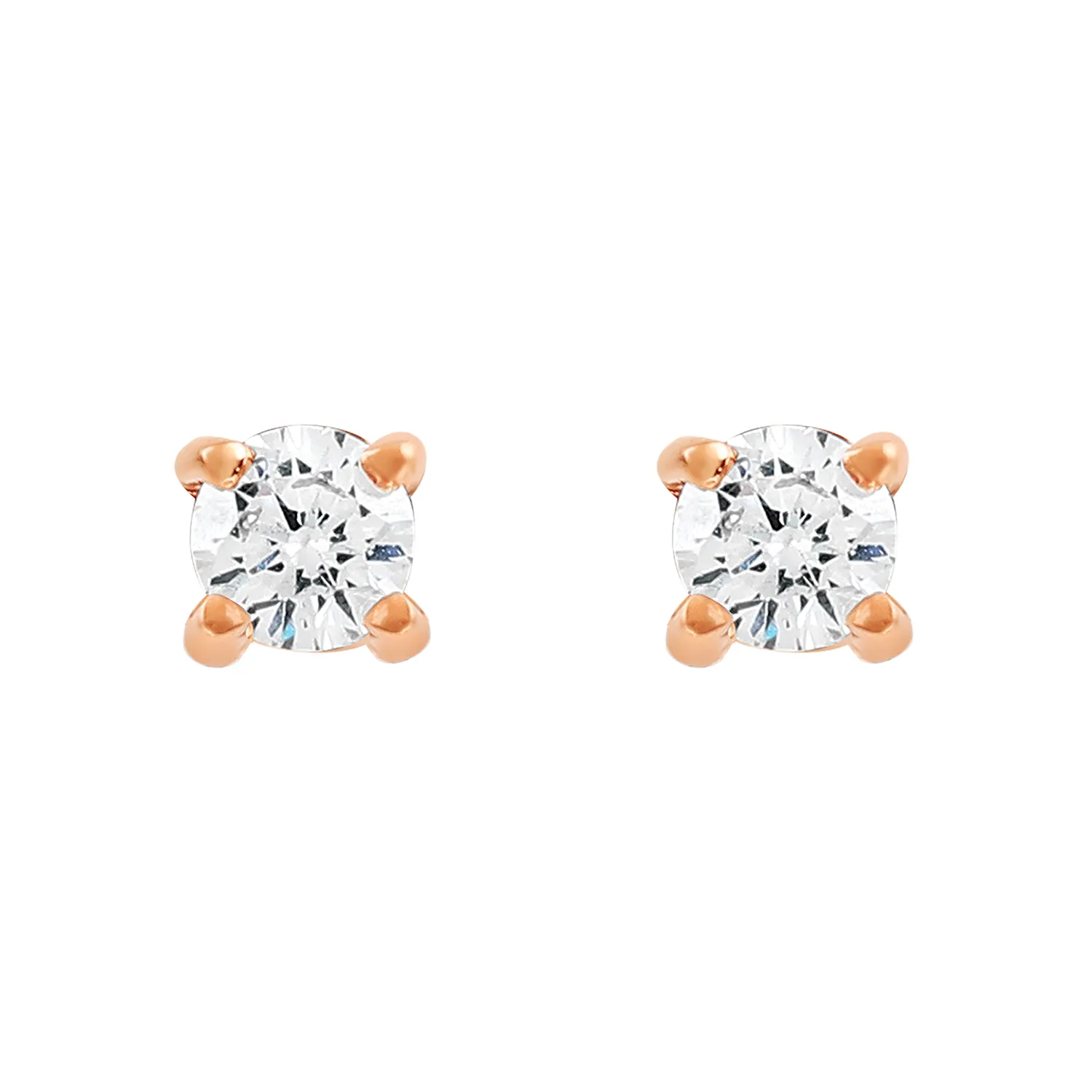 Rose Gold Basic Cubic Studs