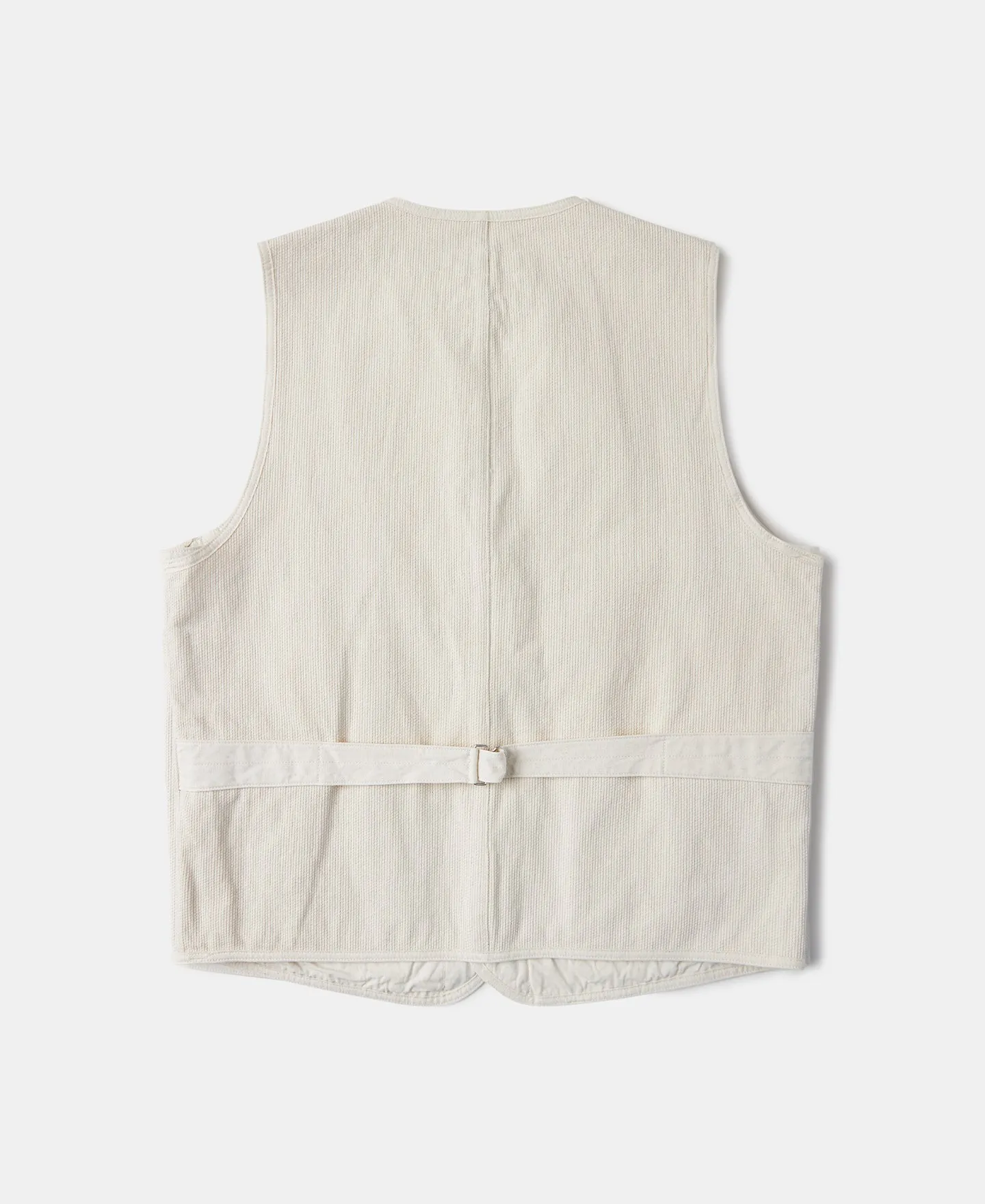 Round Neck Sashiko Jacquard Work Vest