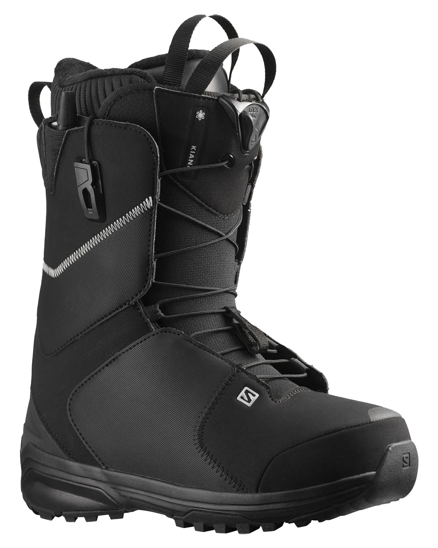 Salomon Kiana Dual BOA Women's Snowboard Boots - Black / Black / Silver - 2023