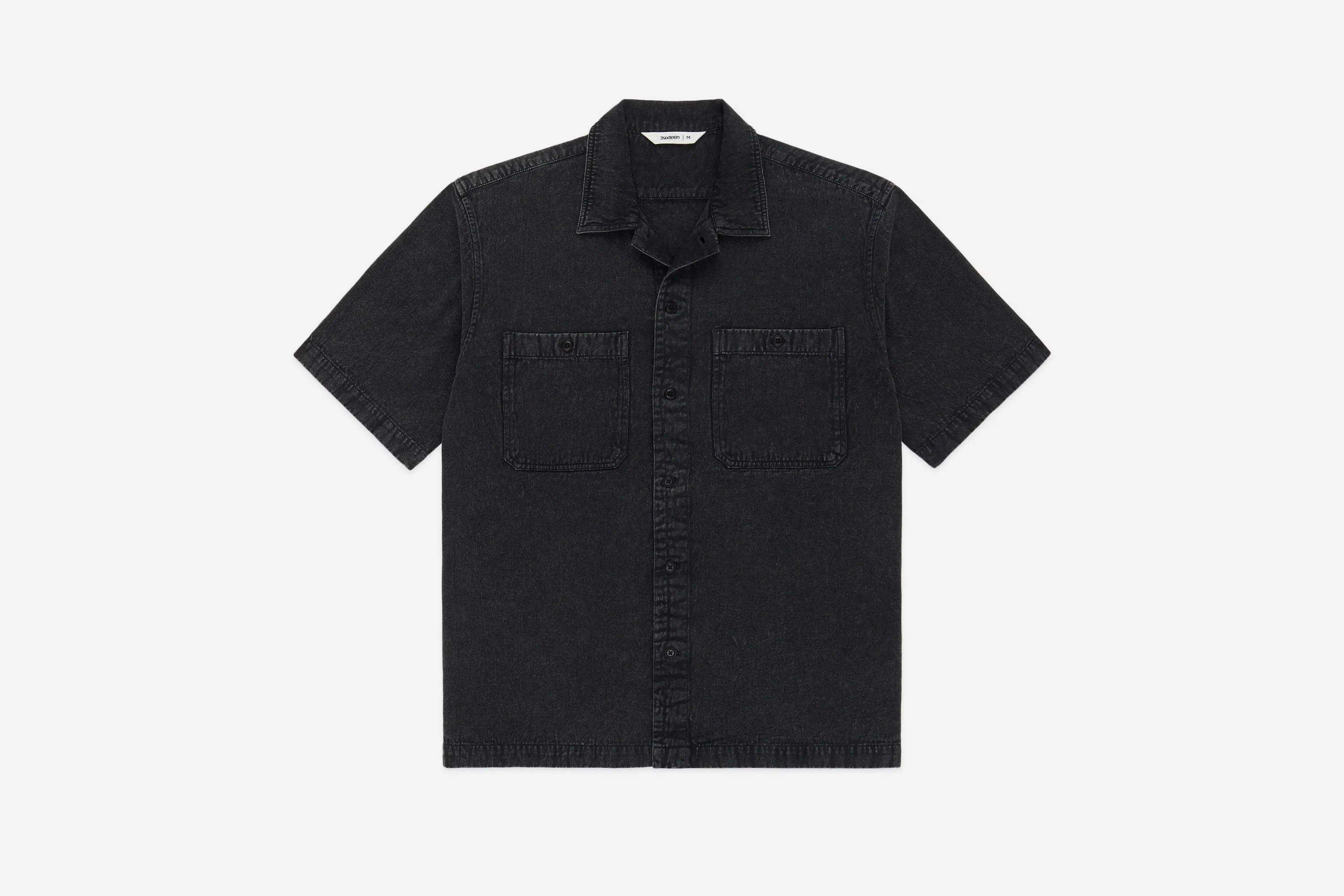 Short Sleeve Workshirt ~ Black Stonewash