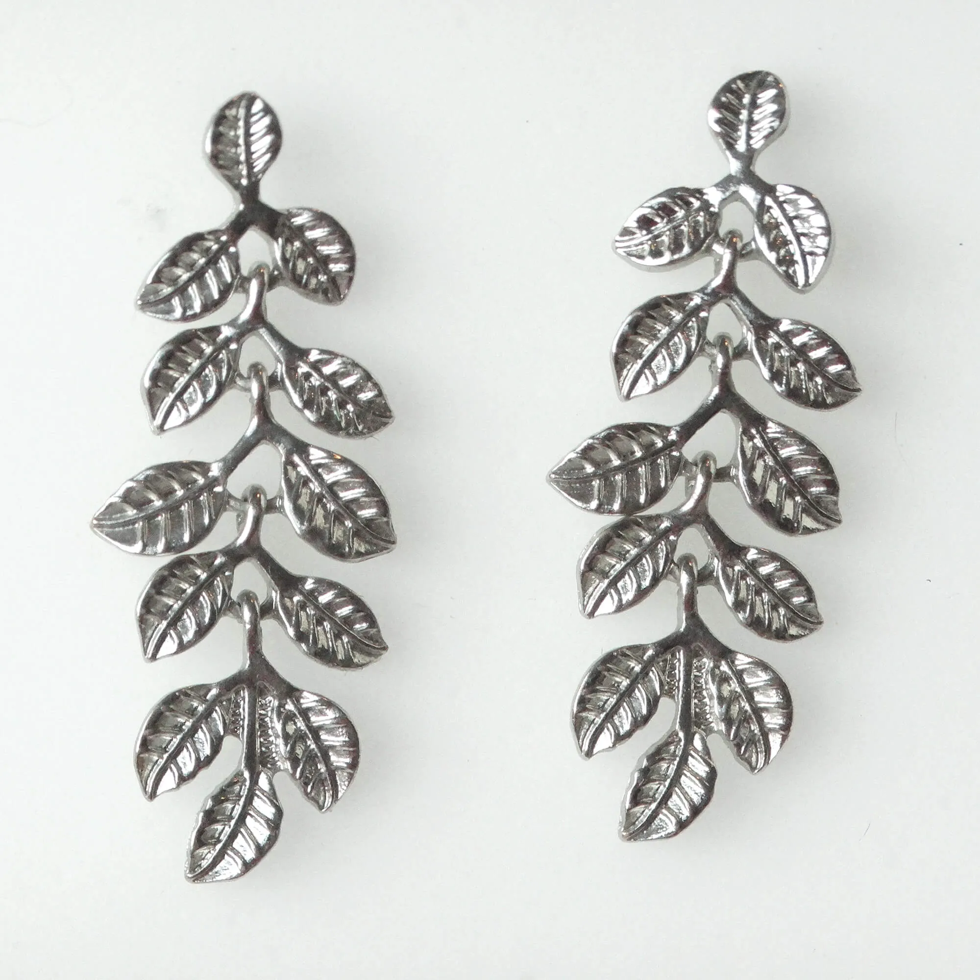 Silver Leaf Dangling Fashions Earrings