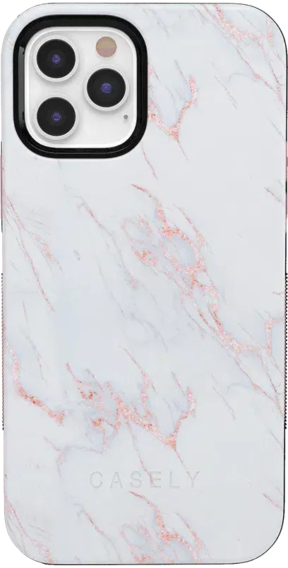 Subtle Blush | White and Pink Marble Case