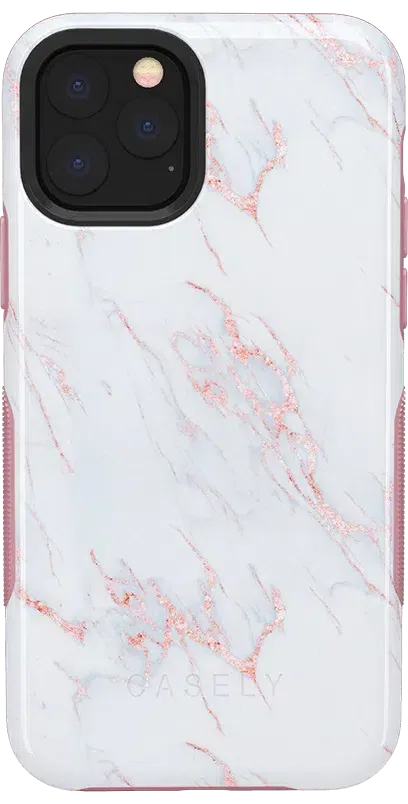 Subtle Blush | White and Pink Marble Case