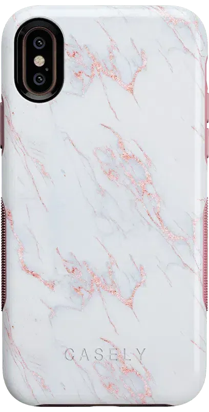 Subtle Blush | White and Pink Marble Case