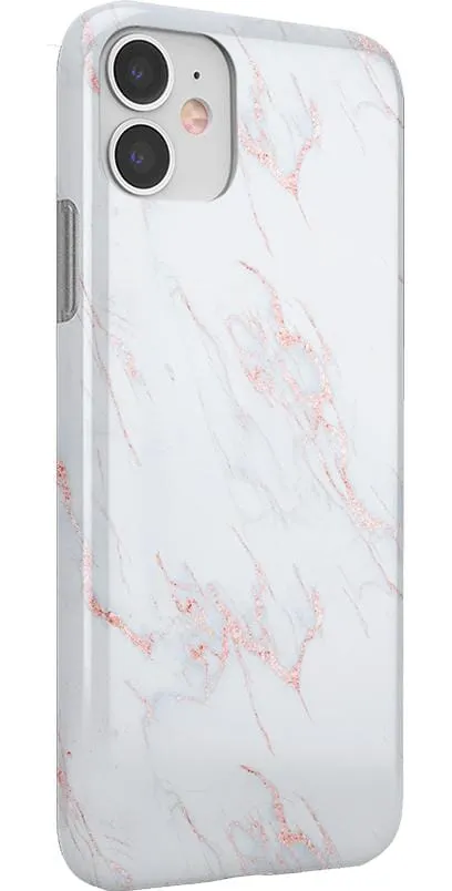 Subtle Blush | White and Pink Marble Case