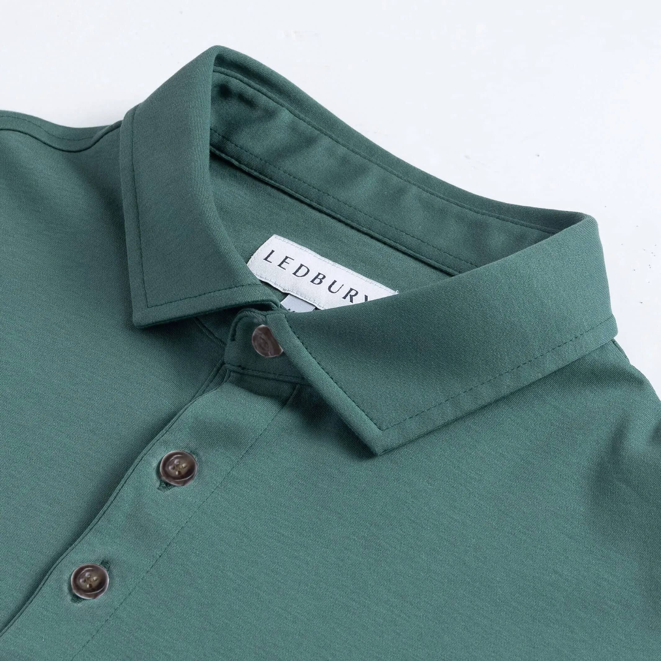 The Green Arlon Knit Long Sleeve Custom Polo