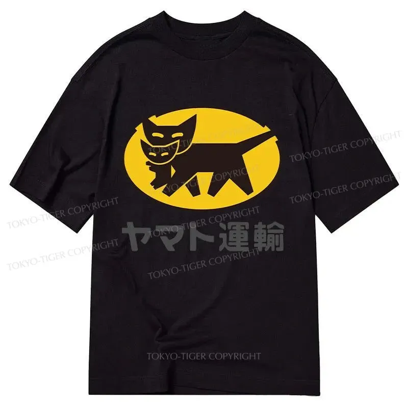 Tokyo-Tiger Black Cat Transport Pattern Japanese Classic T-Shirt