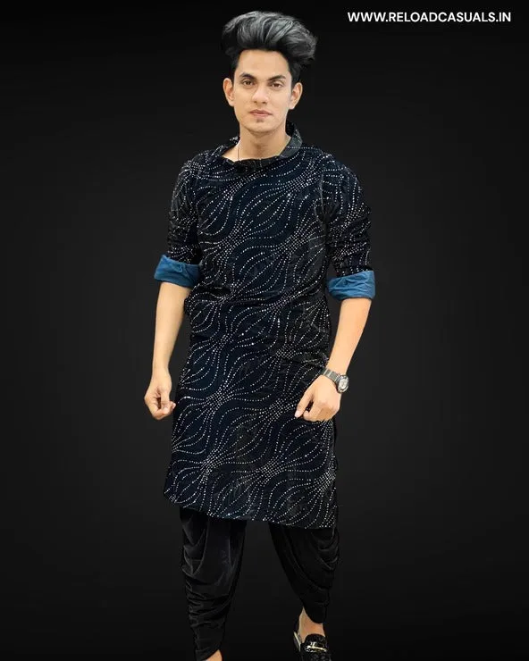 Unique Diamond Designer Work Kurta