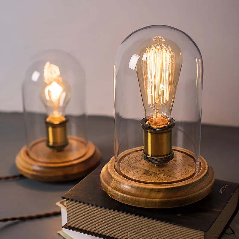 Vintage Brass Edison Bulb Table Lamp