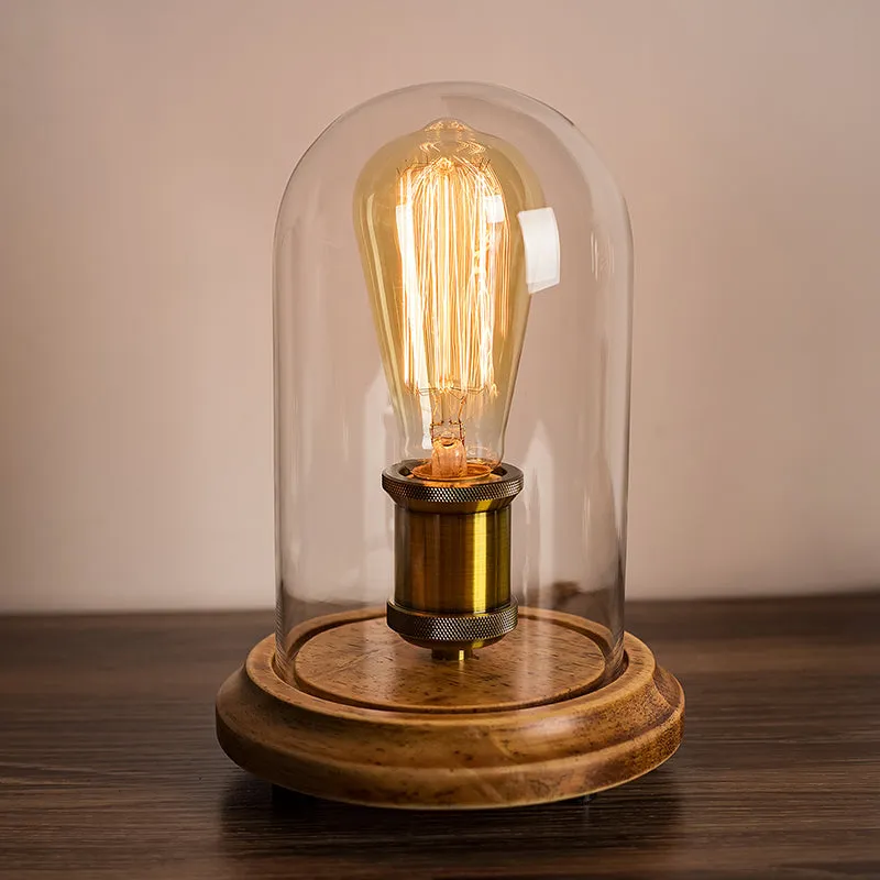 Vintage Brass Edison Bulb Table Lamp