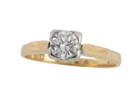 Vintage diamond solitaire ring