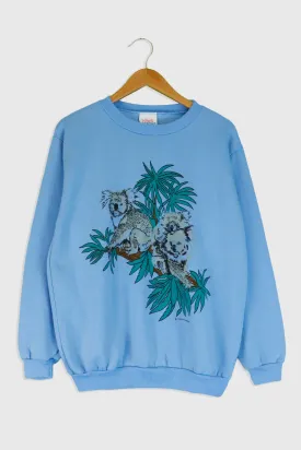 Vintage Koalas On A Tree Sweatshirt Sz L