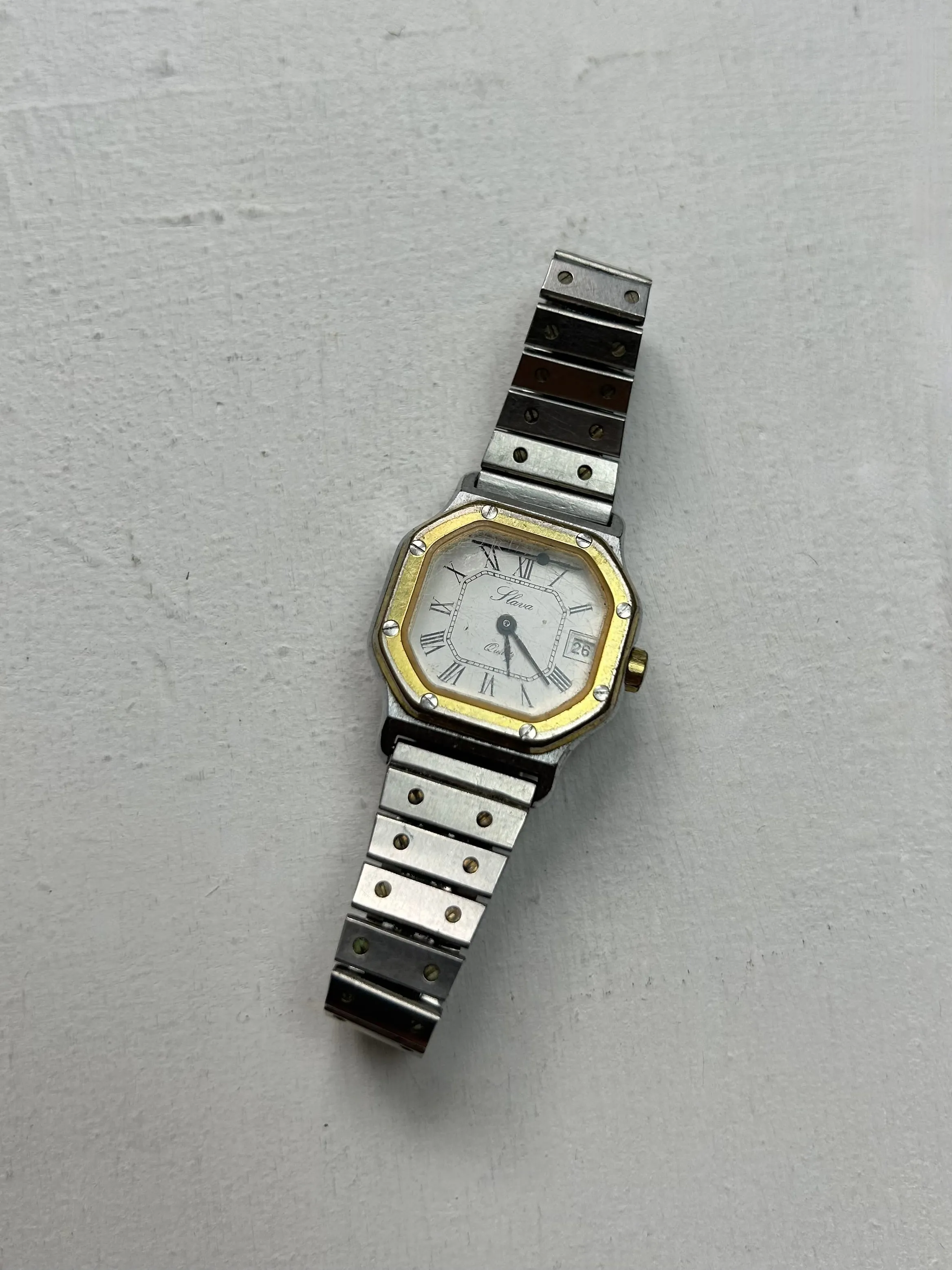 Vintage silver adjustable bracelet watch jewelry