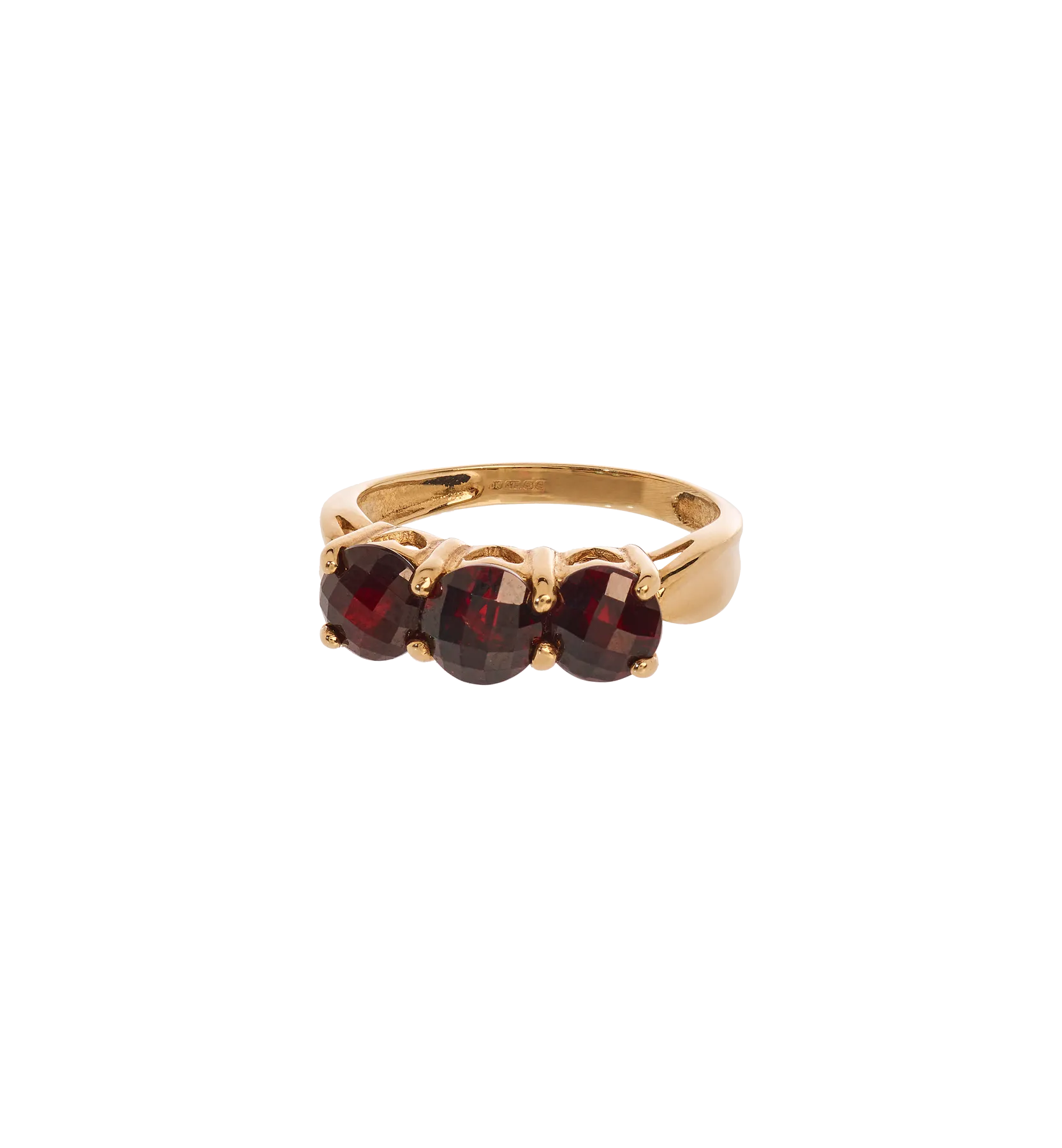 Vintage Thee Strikes Garnet Ring